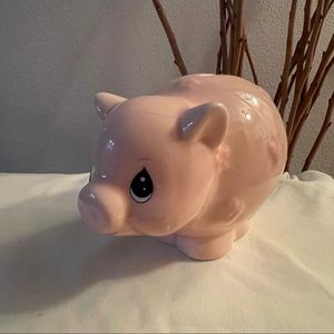 Precious Moments Pink Piggy Bank NIB